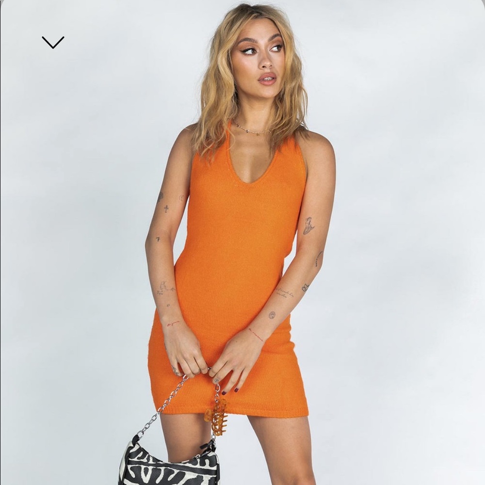 Princess Polly Orange Blair Knit Mini Dress